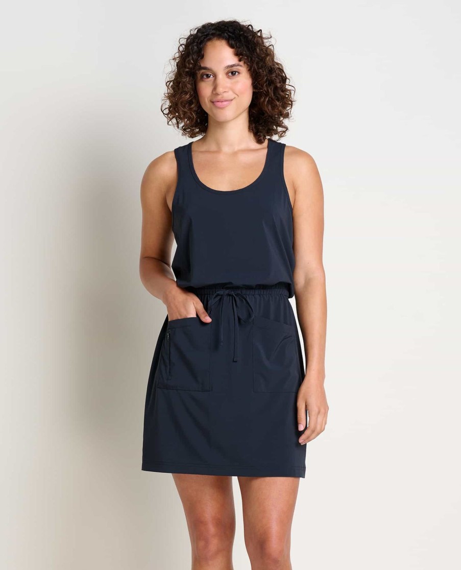 Women Toad&Co | W'S Livvy Racer Back Dress-Black