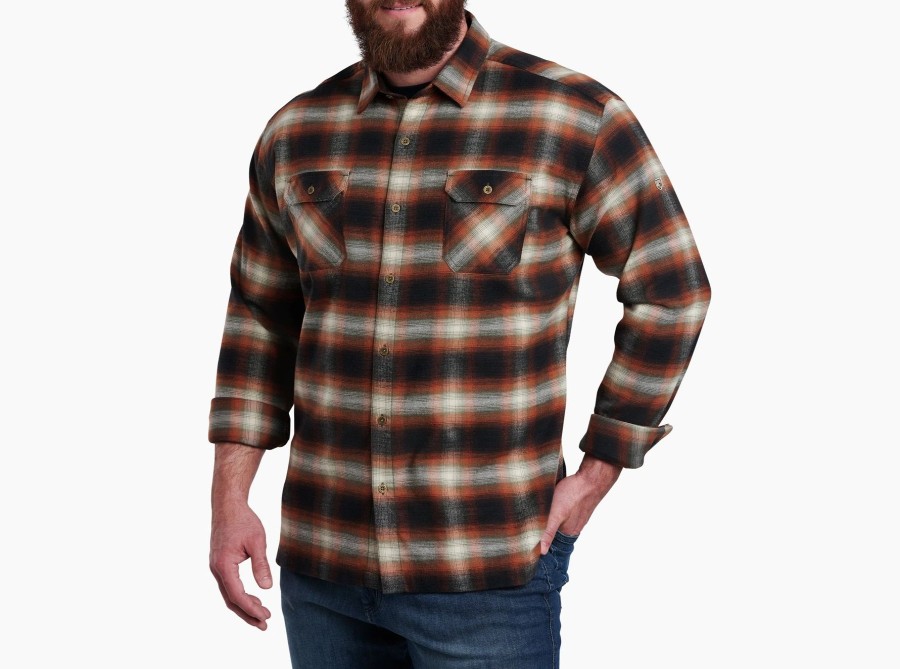 Men Kuhl Shirts | M'S Dillingr Flannel Ls- Red Rock Falls