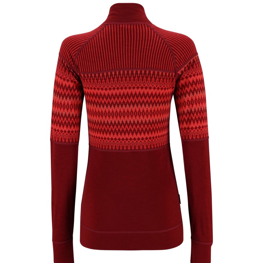 Women Kari Traa | W'S Silja Half Zip Baselayer-Rouge