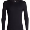 Men Icebreaker | M'S 200 Oasis Long Sleeve Crew Top-Black