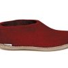 Men Glerups Slippers | Glerup Shoe Leather-Red