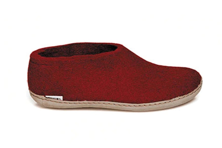 Men Glerups Slippers | Glerup Shoe Leather-Red