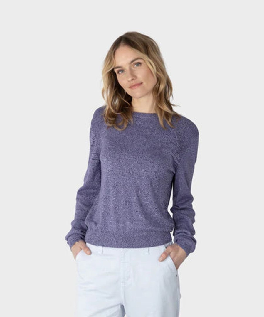 Women sandwich Sweaters | Fine Knit Sweater-Parachute Purple