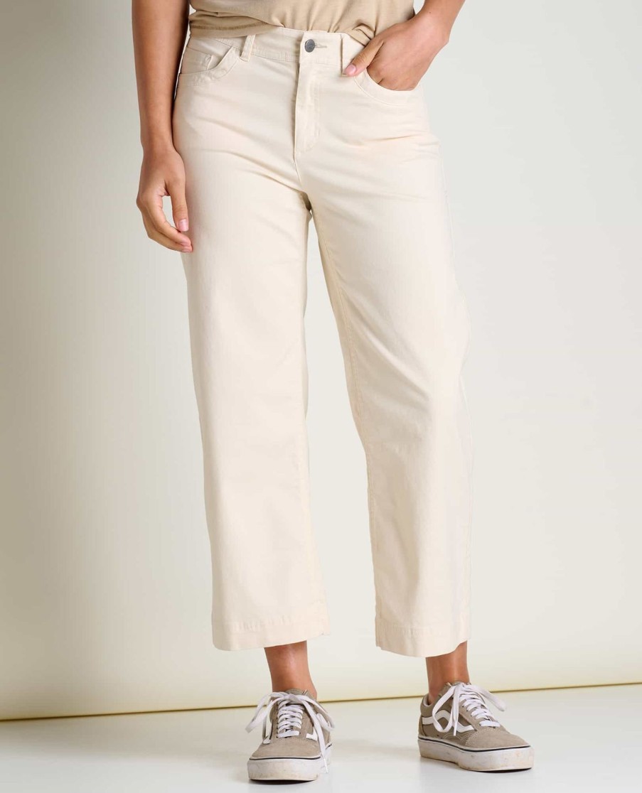 Women Toad&Co Pants | W'S Earthworks Wide Leg Pant-Salt