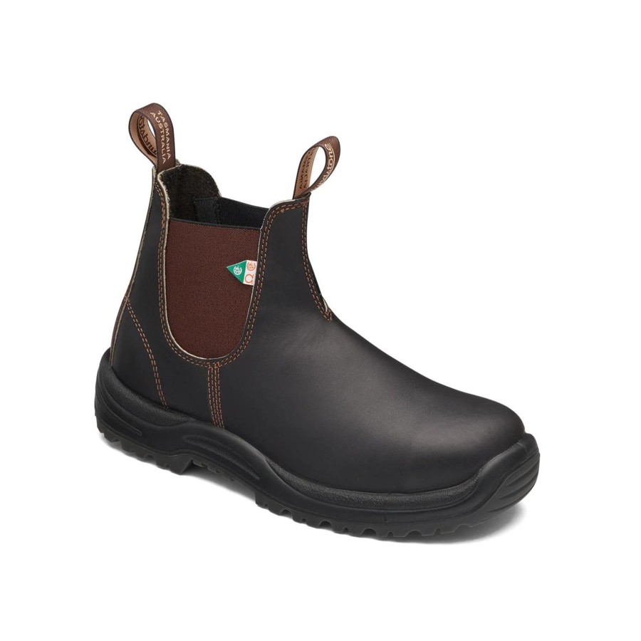 Women Blundstone Boots | Work & Safety 162-Stout Brown Steel Toe