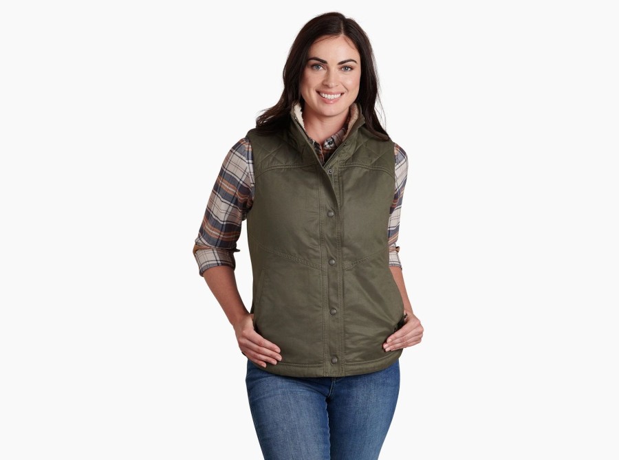 Women Kuhl Jackets | W'S Celeste Lined Vest- Sage