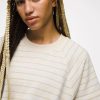 Women PrAna Shirts | W'S Cozy Up Wandery Short Sleeve Sweatshirt- Canvas Stripe