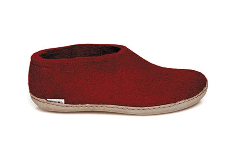 Women Glerups Slippers | Glerup Shoe Leather-Red