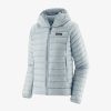 Women Patagonia Jackets | W'S Down Sweater Hoody-Chilled Blue