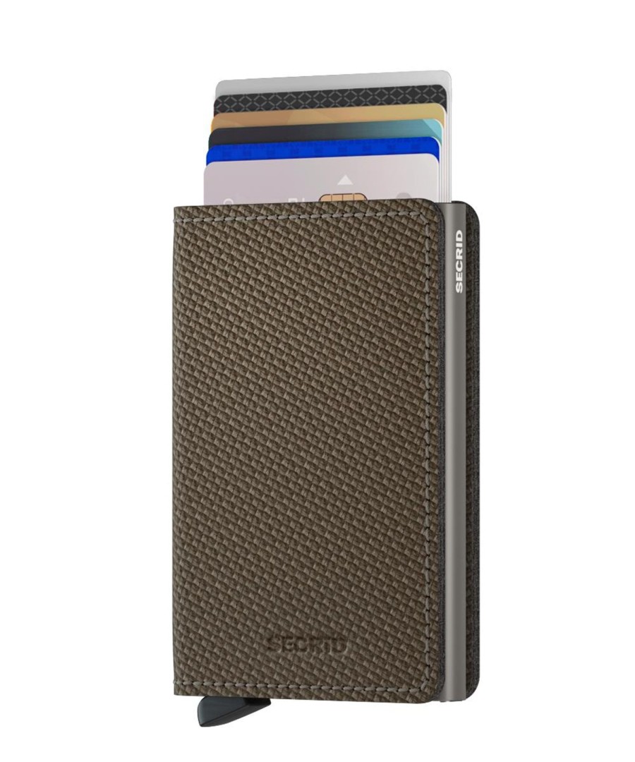 Women Secrid Wallets | Slimwallet-Carbon Khaki