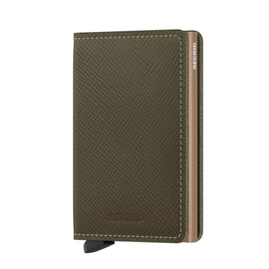 Women Secrid Wallets | Slimwallet-Saffiano Olive