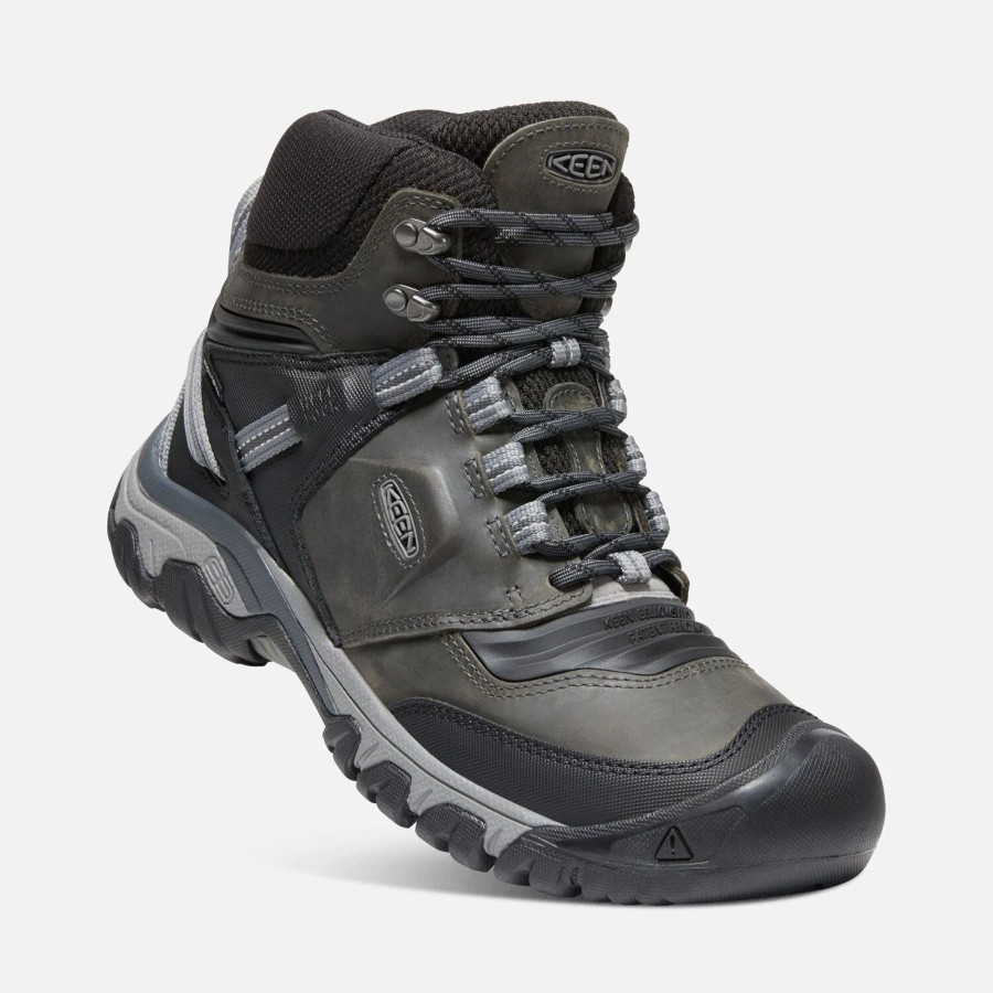 Men Keen Shoes | M'S Ridge Flex Mid Waterproof-Magnet Black