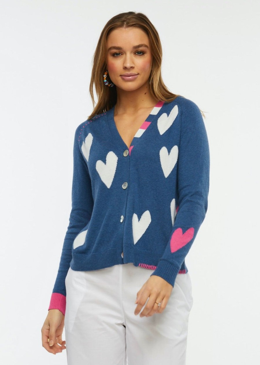 Women Zaket & Plover Sweaters | W'S Hearts Cardi-Denim