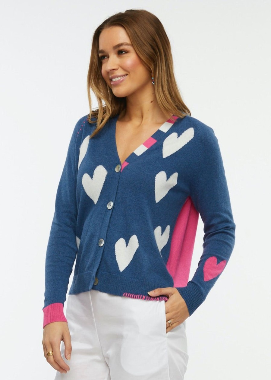 Women Zaket & Plover Sweaters | W'S Hearts Cardi-Denim