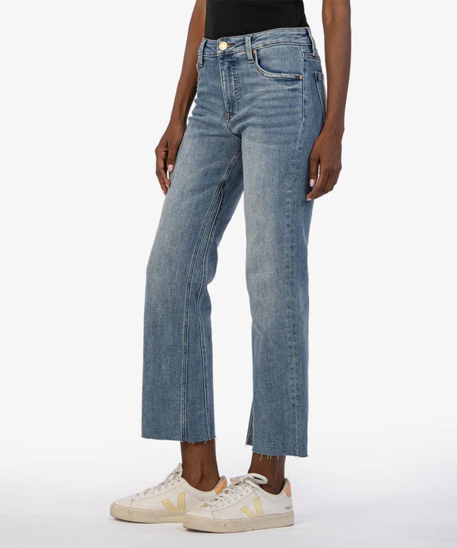 Women Kut Denim Pants | Kelsey Fab Ab Ankle Flare- Comprehensive Wash