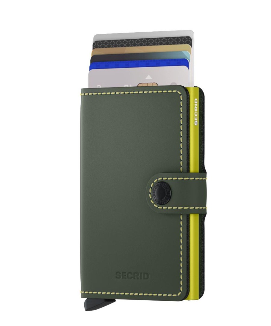 Women Secrid Wallets | Miniwallet-Matte Green & Lime