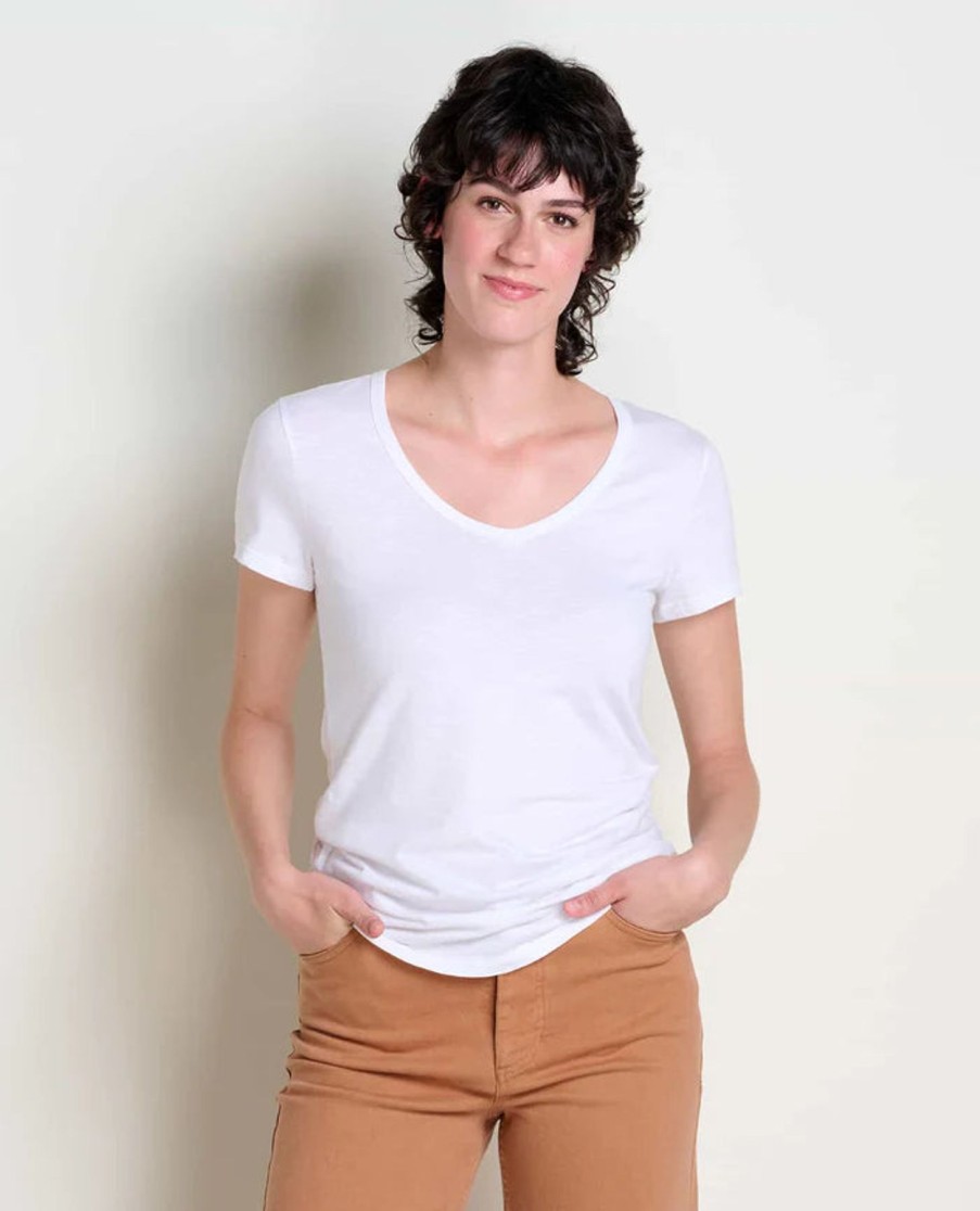 Women Toad&Co Shirts | W'S Marley Short Sleeve Tee- White