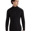 Men Icebreaker | M'S 200 Oasis Half Zip Top- Black