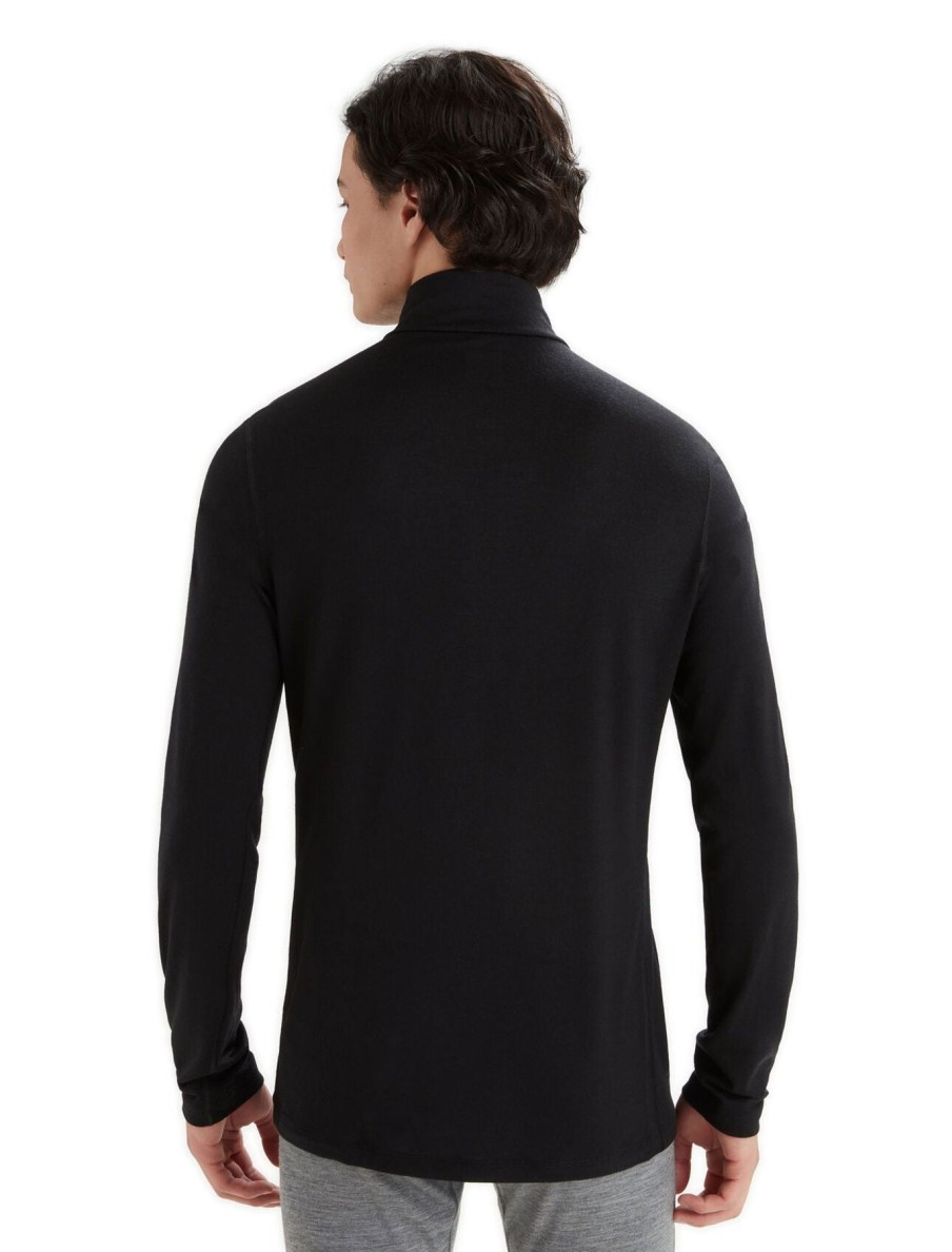 Men Icebreaker | M'S 200 Oasis Half Zip Top- Black