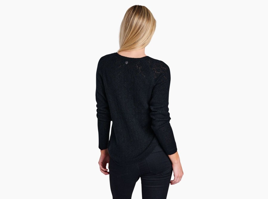 Women Kuhl Sweaters | W'S Sonata Pointelle Sweater- Black