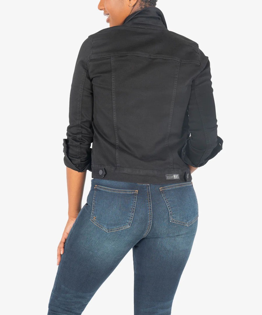 Women Kut Denim Jackets | Amelia Jean Jacket -Black