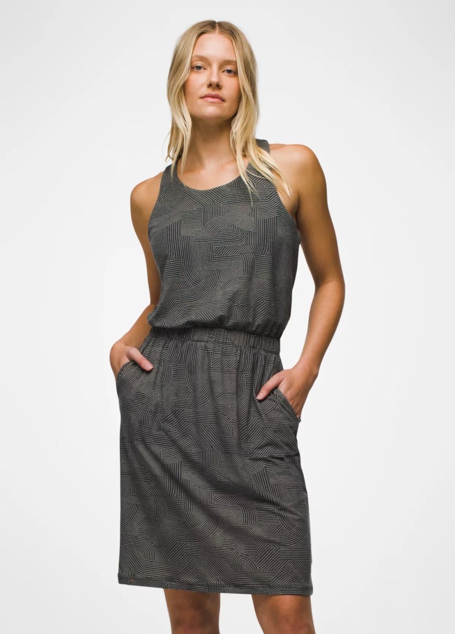 Women PrAna | W'S Kamen Dress-Black Linea