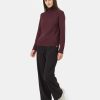 Women Ten Tree Shirts | W'S Highline Wool Turtle Neck Sweater-Mulberry