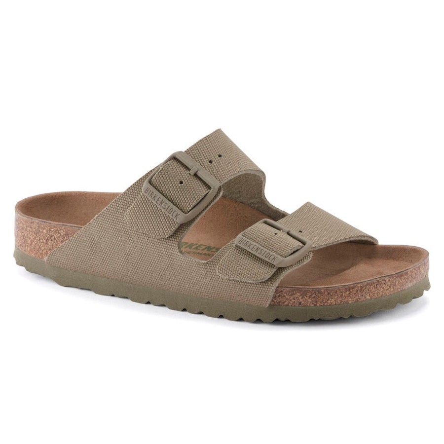 Men Birkenstock Sandals | Arizona Tex Canvas-Vegan-Faded Khaki