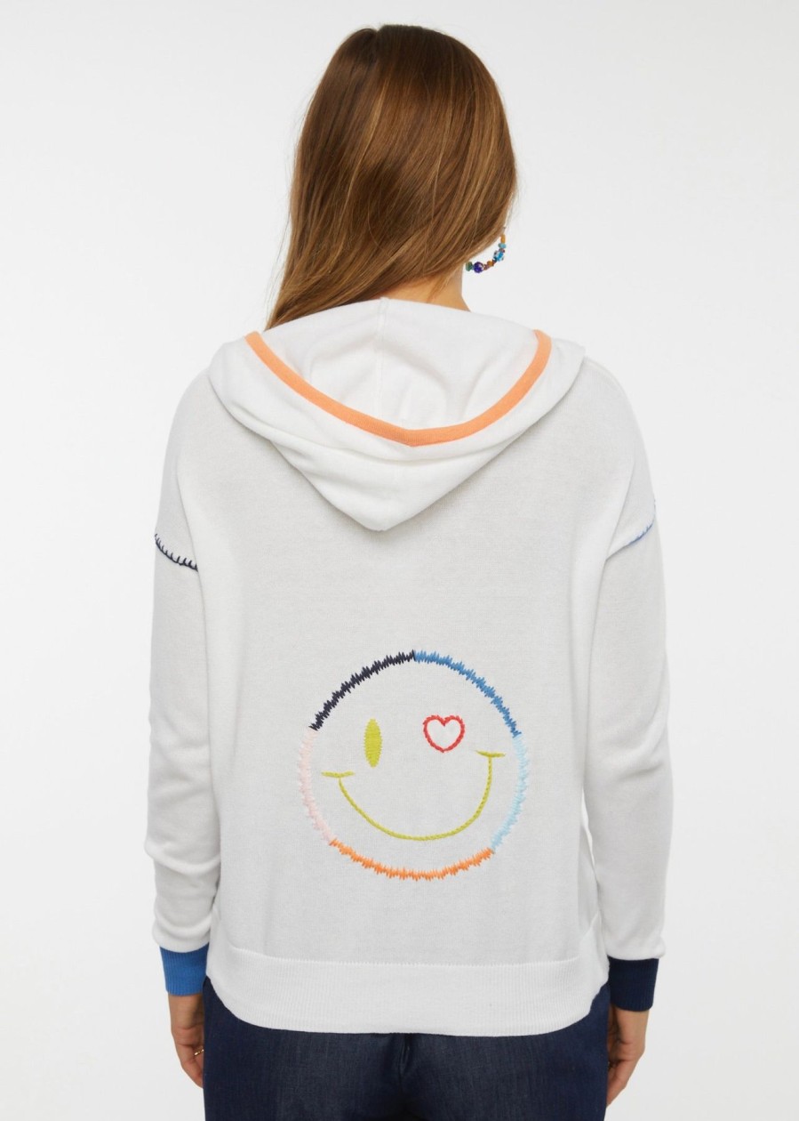 Women Zaket & Plover Sweaters | W'S Happy Hoodie-White