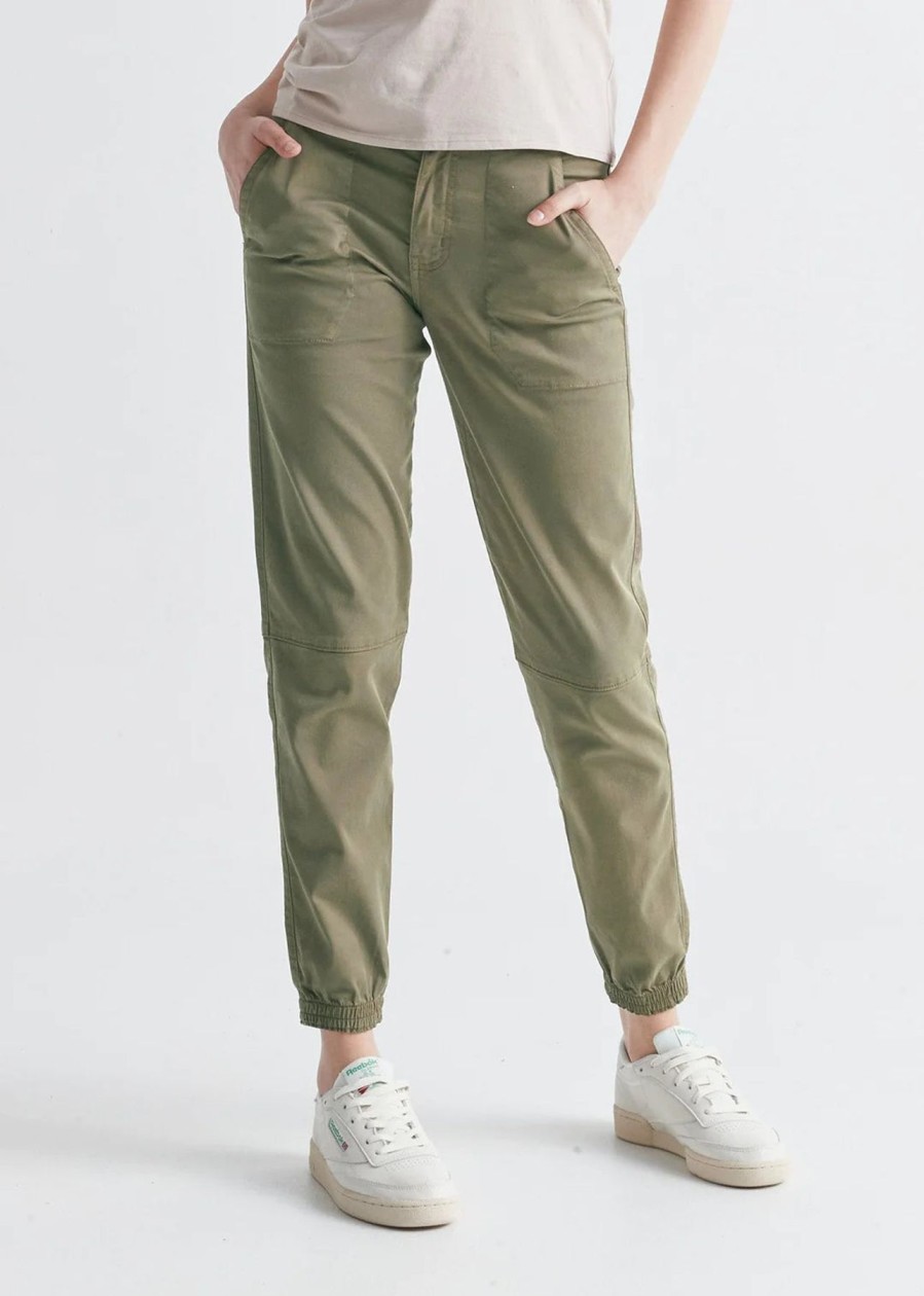 Women DU/ER Pants | W'S Live Lite Jogger High Rise Jogger-Olive