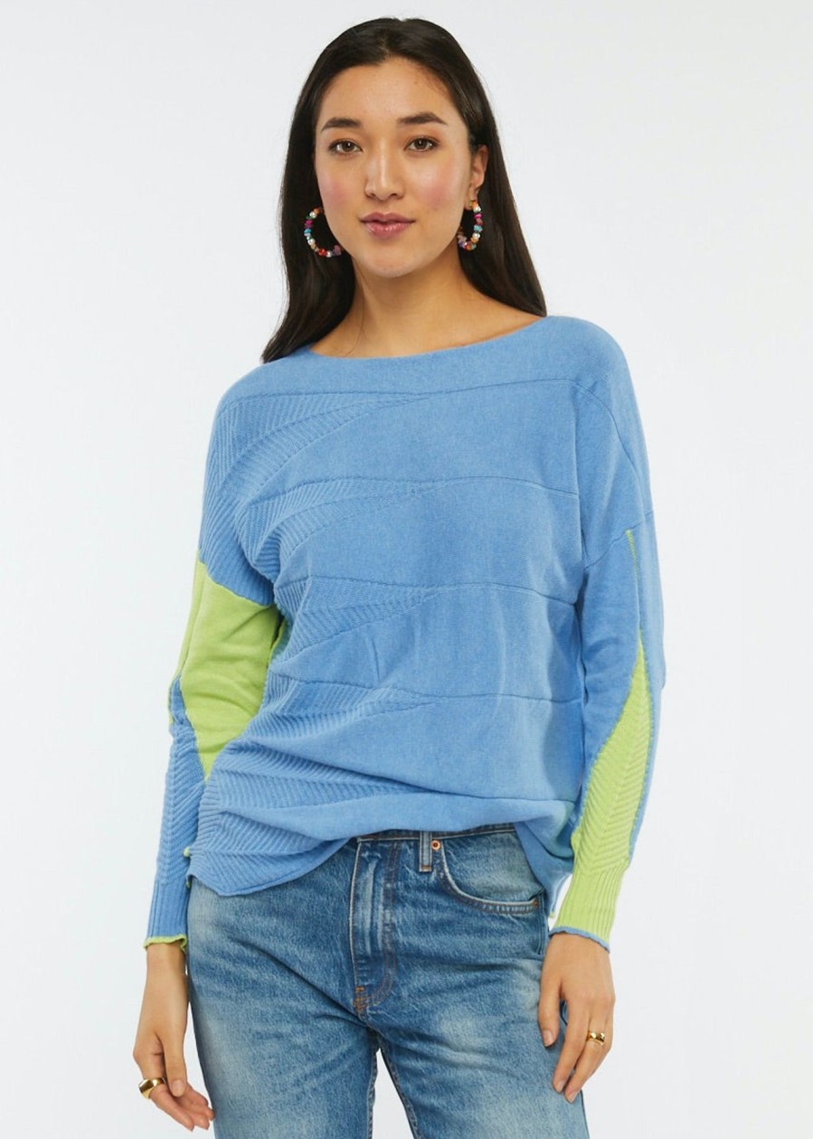 Women Zaket & Plover Sweaters | W'S Feather Pattern Sweater-Chambray