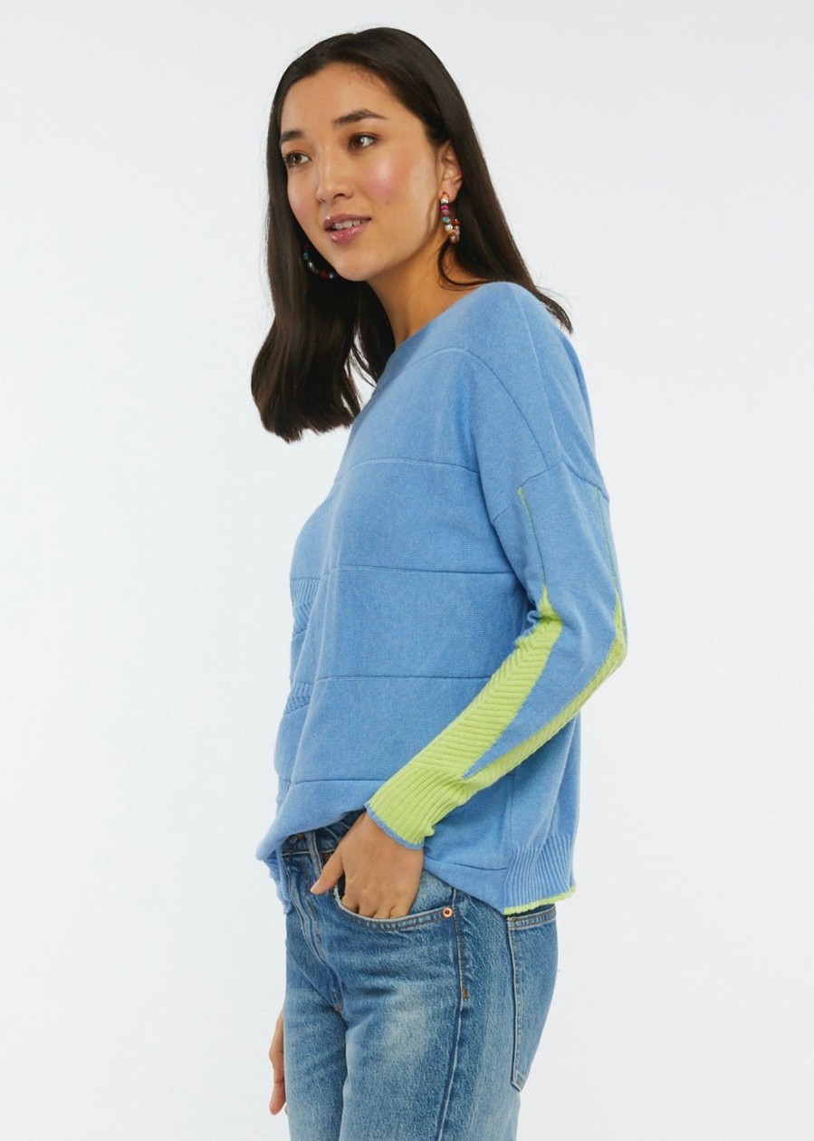 Women Zaket & Plover Sweaters | W'S Feather Pattern Sweater-Chambray