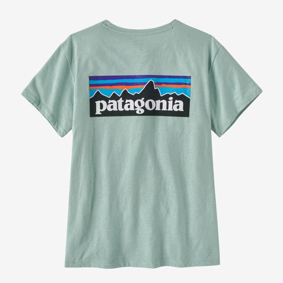 Women Patagonia Shirts | W'S P-6 Logo Responsibili Tee -Wispy Green