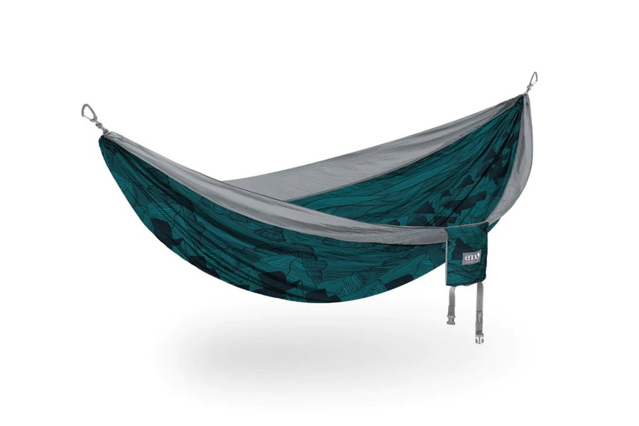 Women ENO Hammocks Other Accessories | Double Nest Patterned Hammocks- Mountains To Sea/Grey