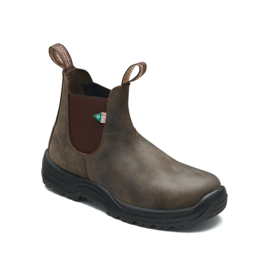 Women Blundstone Boots | Work & Safety 181-Waxy Rustic Brown Steel Toe