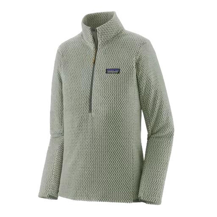 Women Patagonia Sweaters | W'S R1® Air Zip-Neck- Sleet Green