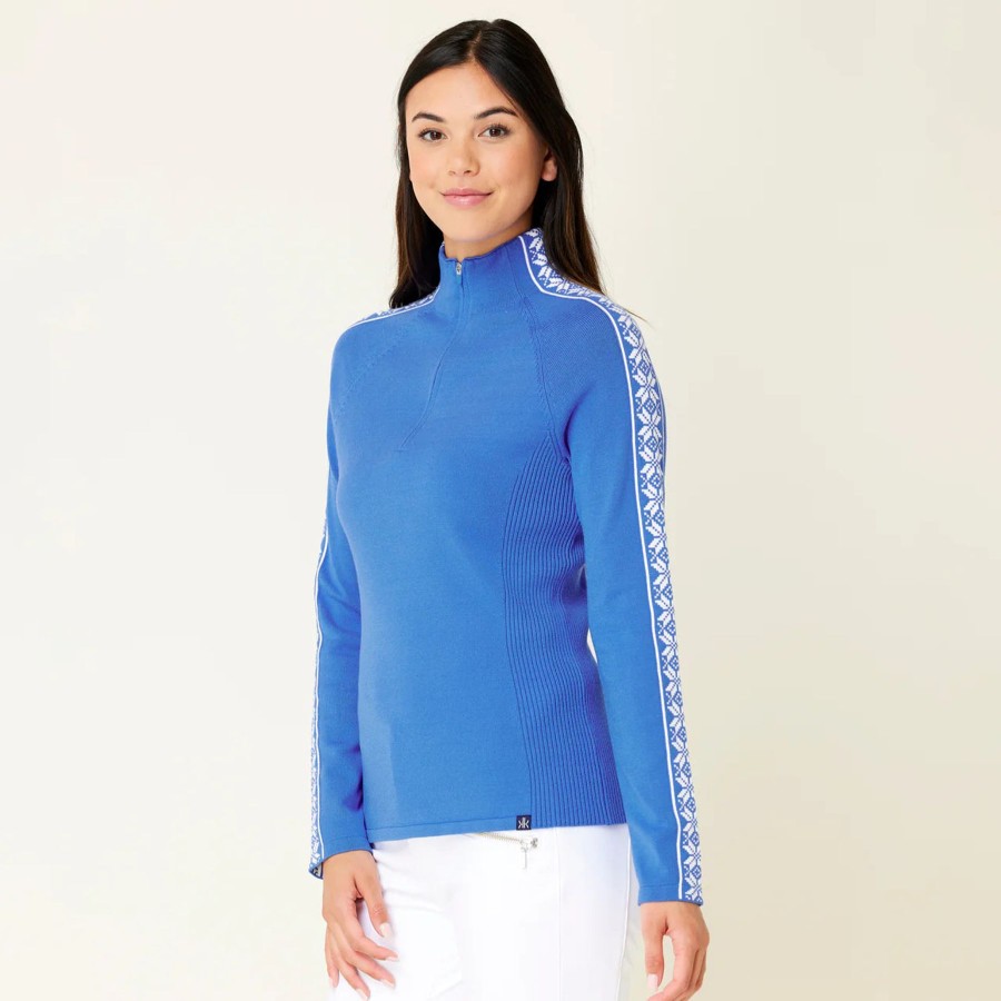 Women Krimson and Klover Sweaters | W'S Slalom Zip Neck Sweater-Strong Blue