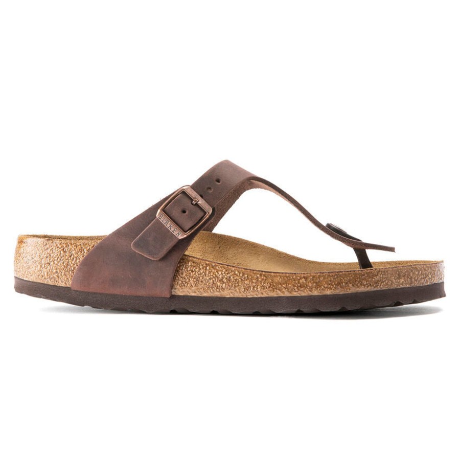 Men Birkenstock Sandals | Gizeh Oiled Leather-Habana