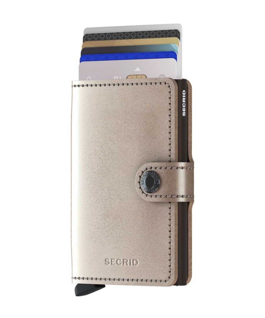 Women Secrid Wallets | Miniwallet-Metallic Bronze Champagne