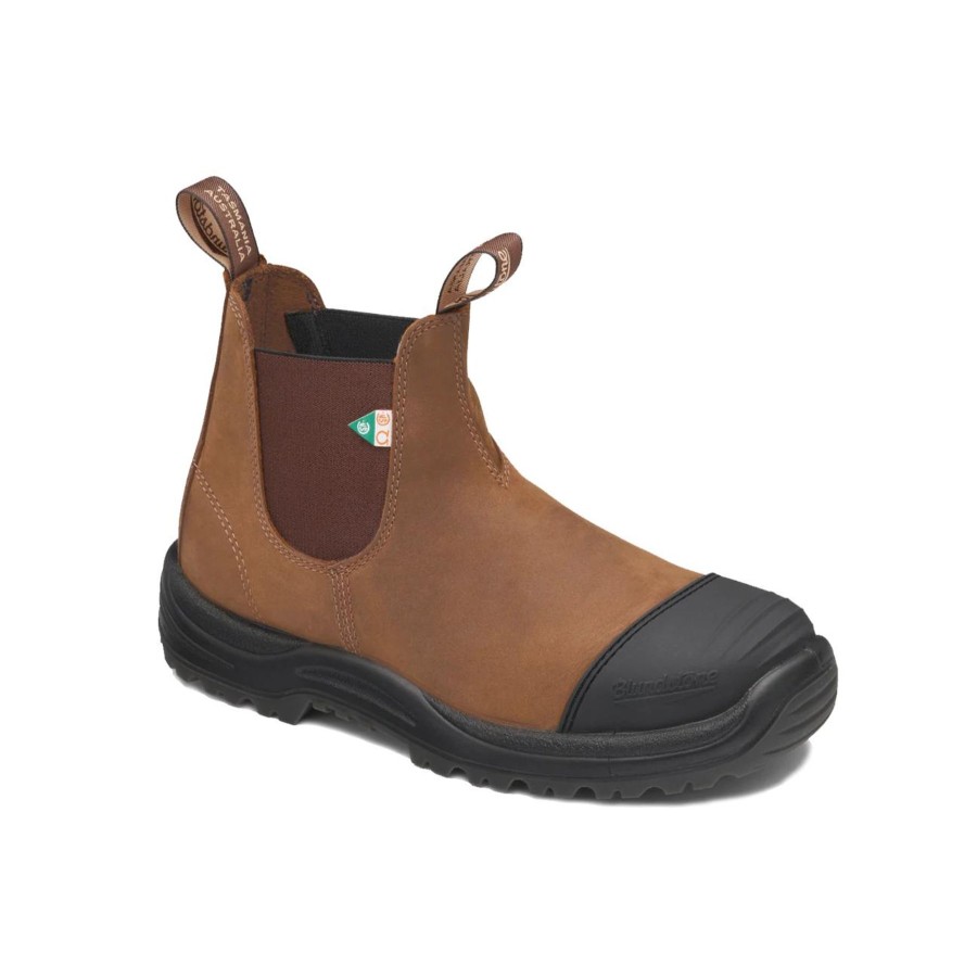 Women Blundstone Boots | Work & Safety 169-Saddle Brown Brown Rubber Toe