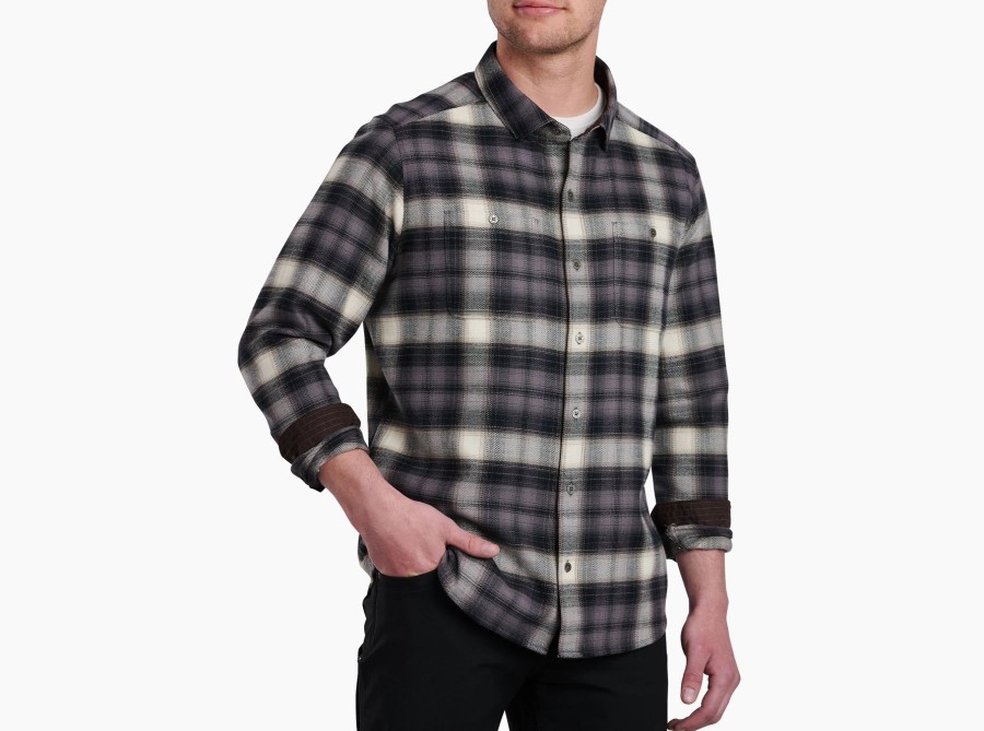 Men Kuhl Sweaters | M'S Law Flannel-Black Sand