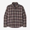 Men Patagonia Shirts | Men'S Long-Sleeved Cotton In Conversion Lightweight Fjord Flannel Shirt -Major: Ink Black