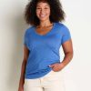 Women Toad&Co Shirts | W'S Marley Short Sleeve Tee- Cornflower