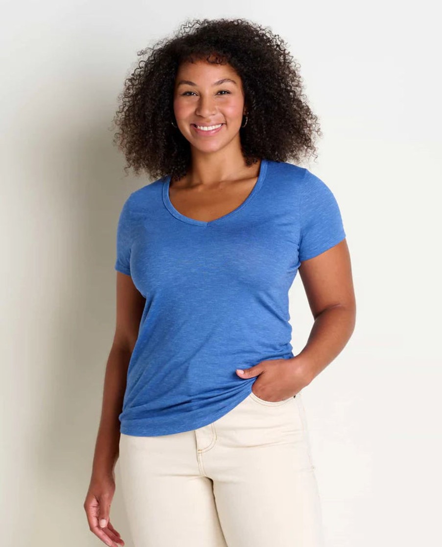 Women Toad&Co Shirts | W'S Marley Short Sleeve Tee- Cornflower