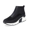 Women Rieker Shoes | N6352-00 -Ankle Boot-Zip Up-Black