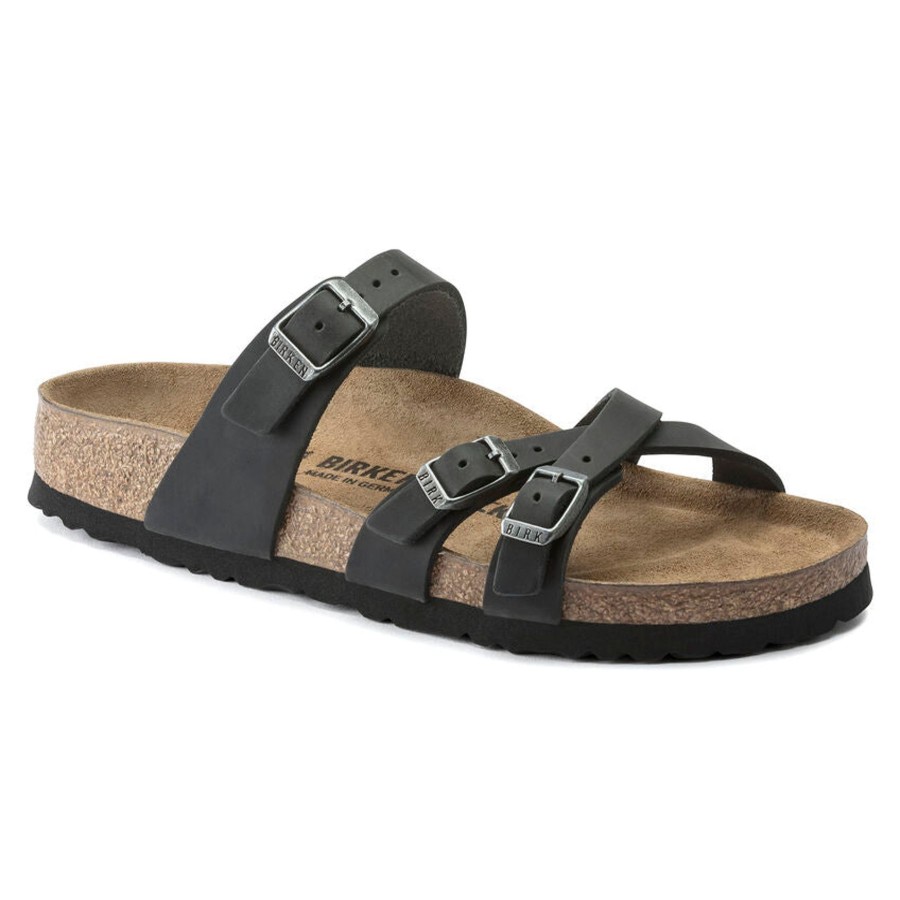 Women Birkenstock Sandals | Franca Oiled Leather-Black