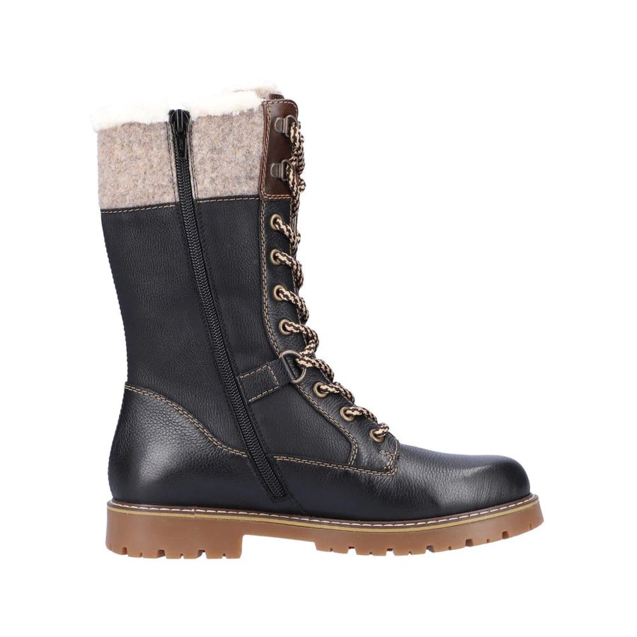 Women Rieker Boots | Winter Boots-D9379-01 Sarolta Flip Grip