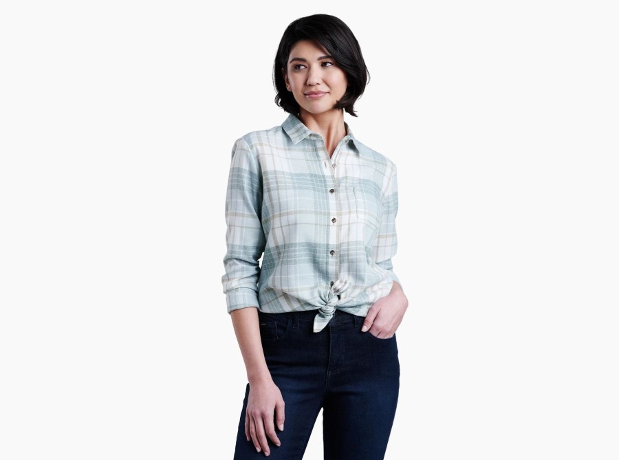 Women Kuhl Shirts | W'S Kamila Flannel-Ever Green