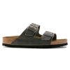 Men Birkenstock Sandals | Arizona Oiled Leather Soft Footbed-Iron