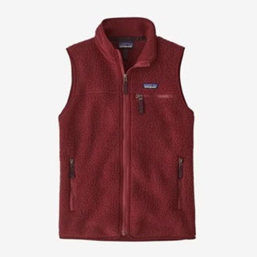 Women Patagonia Sweaters | W'S Retro Pile Fleece Vest-Carmine Red